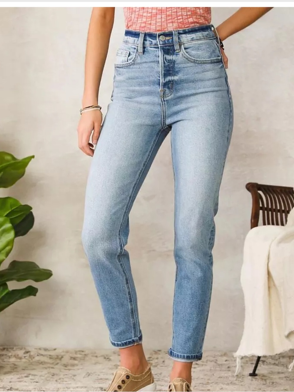 Willow & Root High Rise Mom Fit Jean Button Fly Style WC143A Size 26